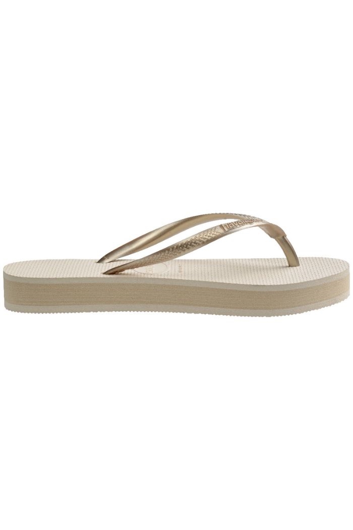 Havaianas, Slim Flatform Klipklapper, Beige